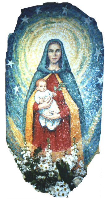 Il mosaico della Madonna della Salute, opera di Elena Mazzari (1994)